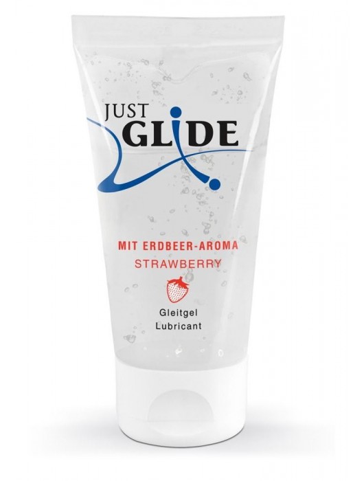 Лубрикант на водной основе Just Glide Strawberry с ароматом клубники - 50 мл. - Orion - купить с доставкой во Владикавказе