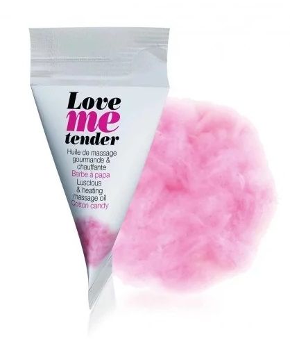 Съедобное согревающее массажное масло Love Me Tender Cotton Candy с ароматом сладкой ваты - 10 мл. - Love to Love - купить с доставкой во Владикавказе