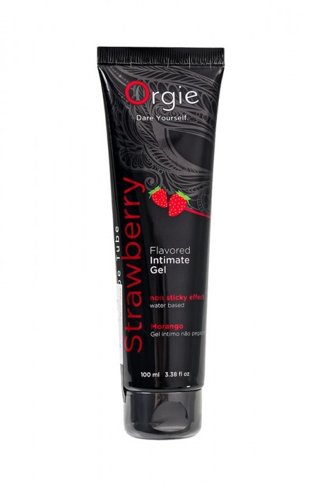 Интимный гель на водной основе Lube Tube Strawberry с клубничным вкусом - 100 мл. - ORGIE - купить с доставкой во Владикавказе