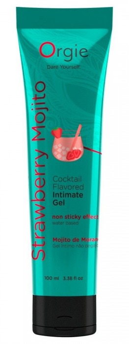 Съедобный интимный гель Orgie Lube Tube Cocktail Strawberry Mojito - 100 мл. - ORGIE - купить с доставкой во Владикавказе