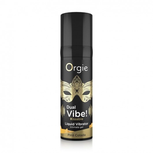 Съедобный гель Dual Vibe Pina Colada с эффектом вибрации и вкусом коктейля пина колада - 15 мл. - ORGIE - купить с доставкой во Владикавказе
