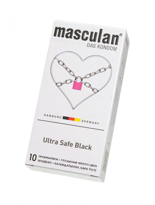 Ультрапрочные презервативы Masculan Ultra Safe Black - 10 шт. - Masculan - купить с доставкой во Владикавказе