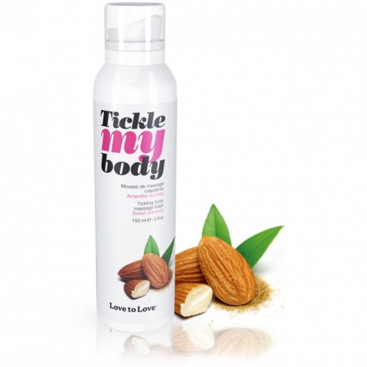 Массажная хрустящая пенка Tickle My Body Sweet Almonds с ароматом миндаля - 150 мл. - Love to Love - купить с доставкой во Владикавказе