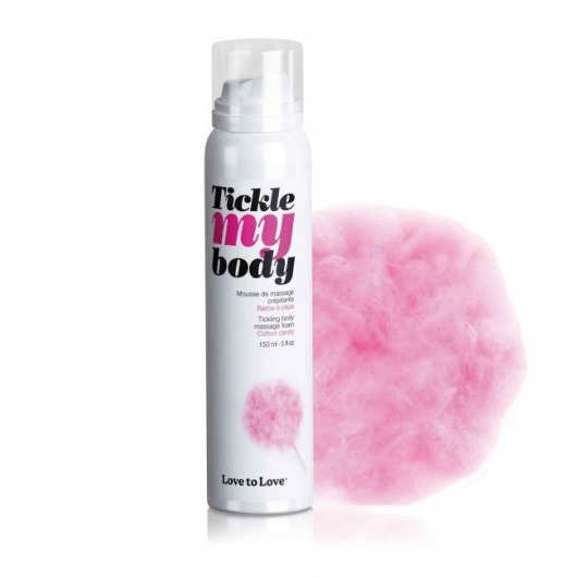 Массажная хрустящая пенка Tickle My Body Cotton Candy с ароматом сладкой ваты - 150 мл. - Love to Love - купить с доставкой во Владикавказе