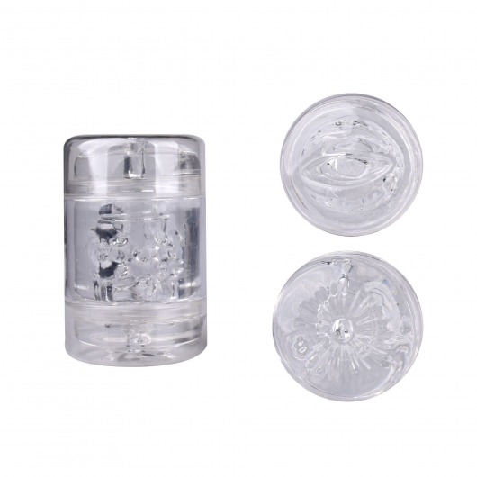 Прозрачный двусторонний мастурбатор Joy Cup - анус и рот - Erokay - во Владикавказе купить с доставкой