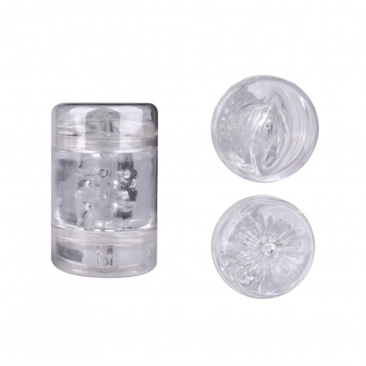 Прозрачный двусторонний мастурбатор Joy Cup - вагина и анус - Erokay - во Владикавказе купить с доставкой