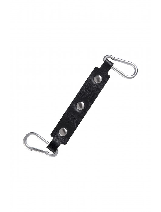 Черные кожаные однослойные оковы с контрастной строчкой - Pecado - купить с доставкой во Владикавказе