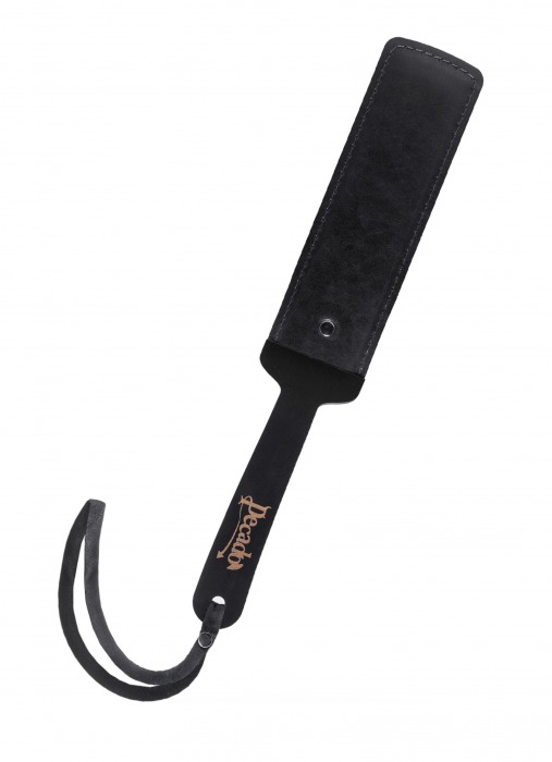 Черный кожаный пэддл - 37 см. - Pecado - купить с доставкой во Владикавказе