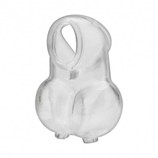 Прозрачная насадка-утяжка для мошонки Ball Sheath With Compression Cock Support - BlueLine - во Владикавказе купить с доставкой