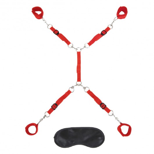 Красная фиксация на матрас Classic Bedspreader - Lux Fetish - купить с доставкой во Владикавказе