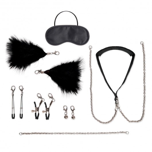 Большой эротический набор из 12 предметов Interchangeable Collar   Nipple Clips Set - Lux Fetish - купить с доставкой во Владикавказе