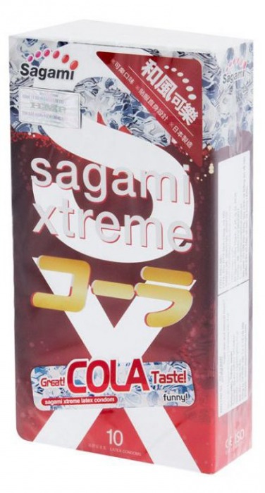 Ароматизированные презервативы Sagami Xtreme COLA - 10 шт. - Sagami - купить с доставкой во Владикавказе