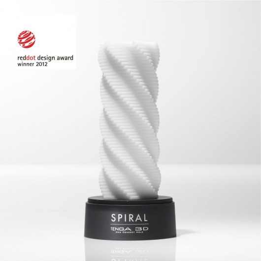 Белый 3D мастурбатор SPIRAL - Tenga - во Владикавказе купить с доставкой