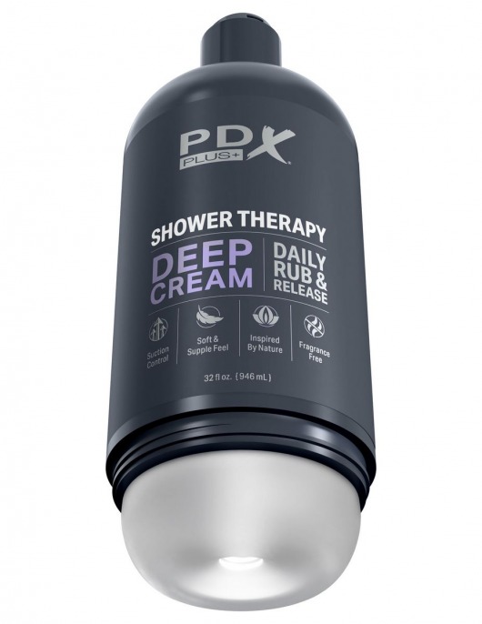 Мастурбатор в бутылке Shower Therapy Deep Cream - Pipedream - во Владикавказе купить с доставкой