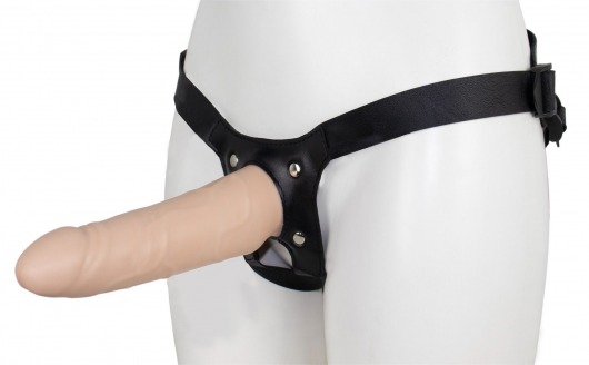 Пустотелый страпон MINI с бандажом - LOVETOY (А-Полимер) - купить с доставкой во Владикавказе