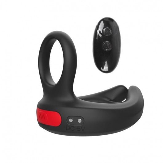 Черное эрекционное виброкольцо Cock Ring с пультом ДУ - I-MOON - во Владикавказе купить с доставкой