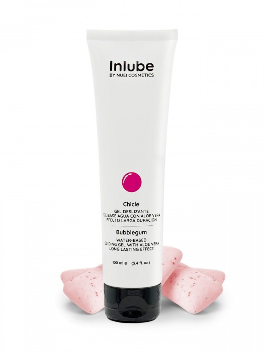 Лубрикант на водной основе Nuei Inlube с алоэ вера и ароматом бабл-гам - 100 мл. - Nuei cosmetics - купить с доставкой во Владикавказе