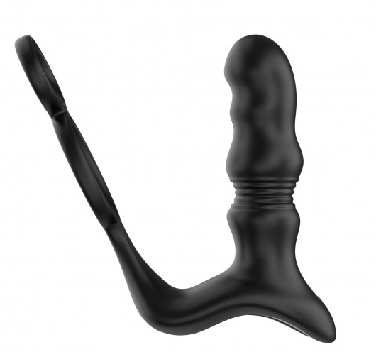 Черный вибростимулятор простаты с поступательными движениями и пультом ДУ - Secwell - во Владикавказе купить с доставкой