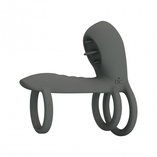 Серая насадка на пенис с 12 режимами вибрации - Baile - во Владикавказе купить с доставкой