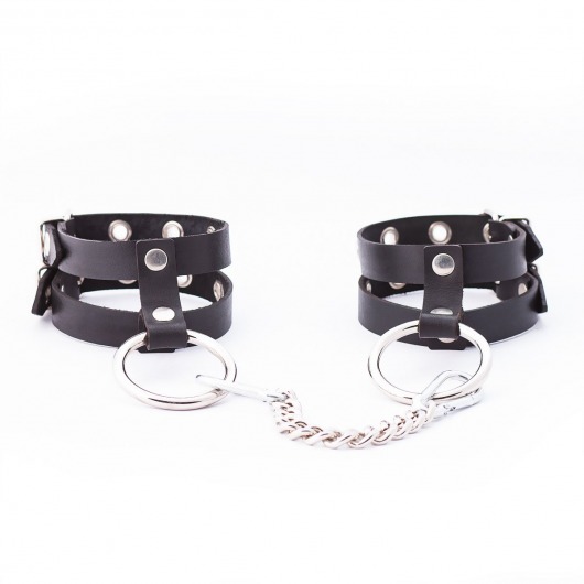 Черные однослойные оковы на цепочке - Crazy Handmade - купить с доставкой во Владикавказе