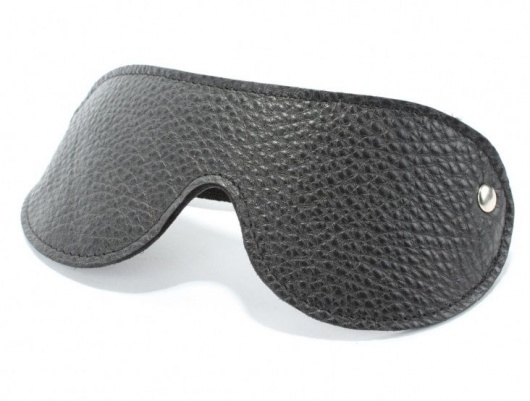 Черная кожаная маска на глаза - БДСМ Арсенал - купить с доставкой во Владикавказе