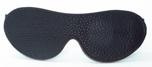 Коричневая кожаная маска на глаза на резинке - БДСМ Арсенал - купить с доставкой во Владикавказе