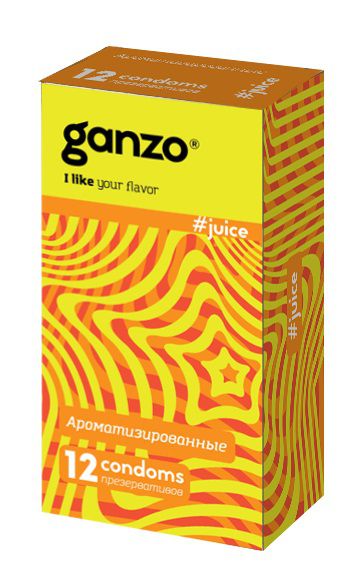 Ароматизированные презервативы Ganzo Juice - 12 шт. - Ganzo - купить с доставкой во Владикавказе