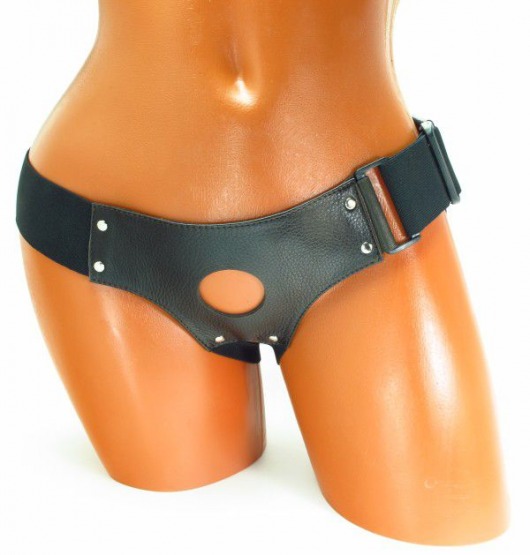 Трусики для страпона коричневого цвета - БДСМ Арсенал - купить с доставкой во Владикавказе