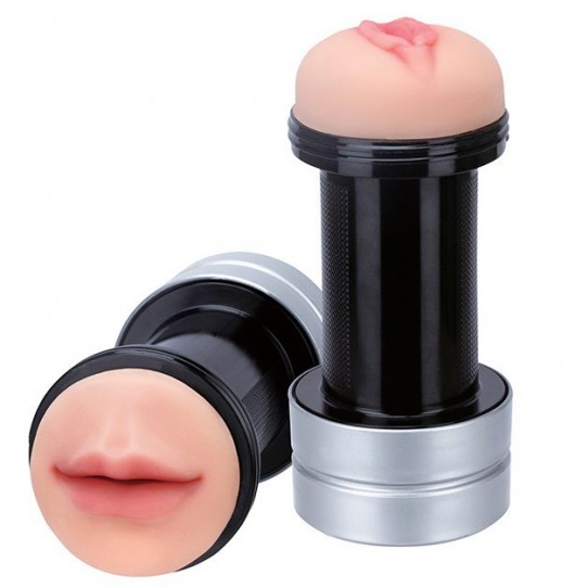 Двусторонний мастурбатор REALSTUFF 2 IN 1 HUMMER MOUTH   VAGINA - ротик и вагина - Dream Toys - во Владикавказе купить с доставкой