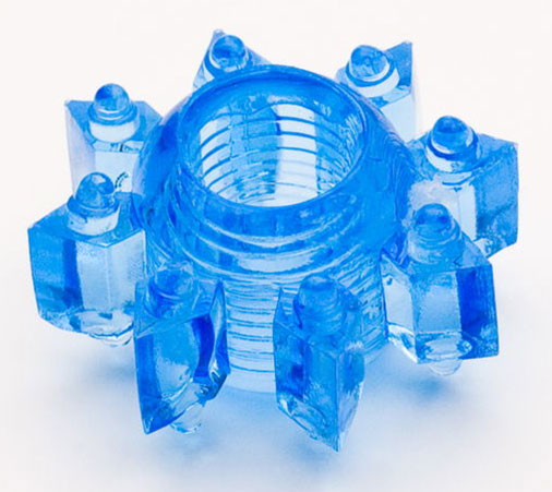 Голубая гелевая насадка-звезда - Toyfa Basic - во Владикавказе купить с доставкой