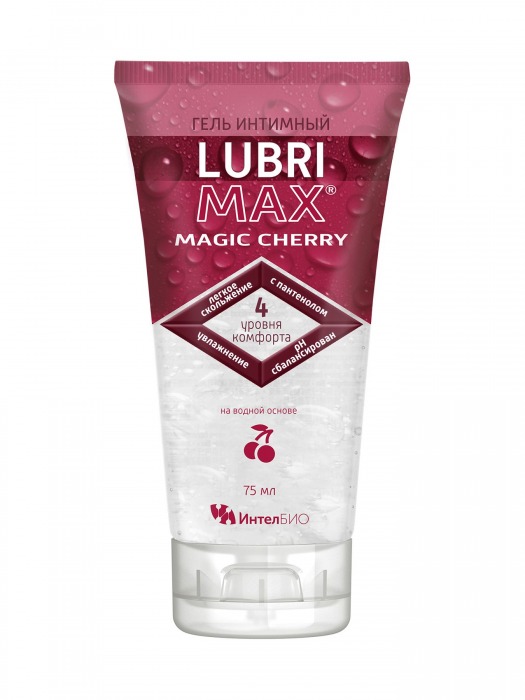 Интимный гель-смазка на водной основе Lubrimax Magic Cherry - 75 мл. - ИнтелБИО - купить с доставкой во Владикавказе