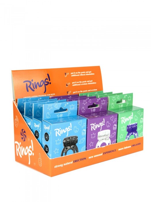 Бокс из 12 эрекционных колец Axle-pin - Lola Games - во Владикавказе купить с доставкой