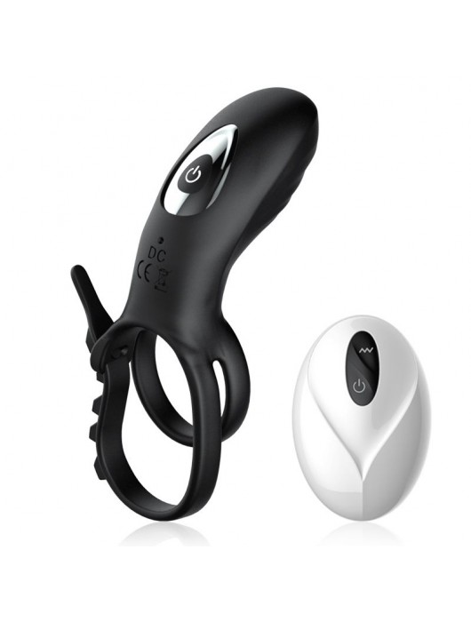 Черное эрекционное кольцо с вибрацией и утяжкой под мошонку - Secwell - во Владикавказе купить с доставкой