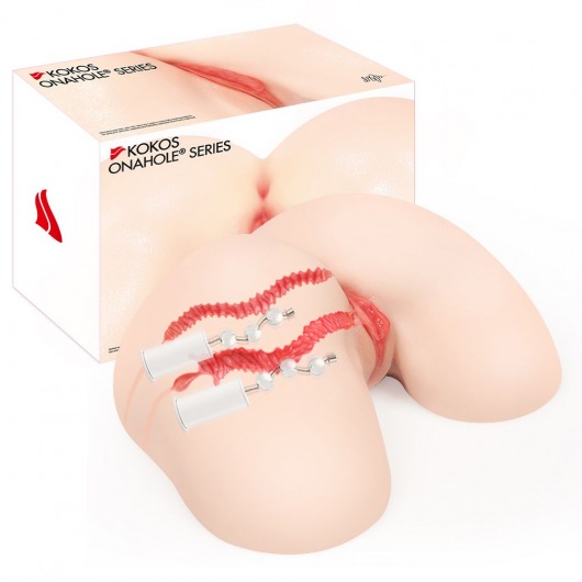 Мастурбатор-полуторс с двойным слоем материала и вибрацией Vanilla Onahole - KOKOS - во Владикавказе купить с доставкой