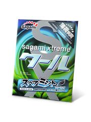 Презерватив Sagami Xtreme Mint с ароматом мяты - 1 шт. - Sagami - купить с доставкой во Владикавказе