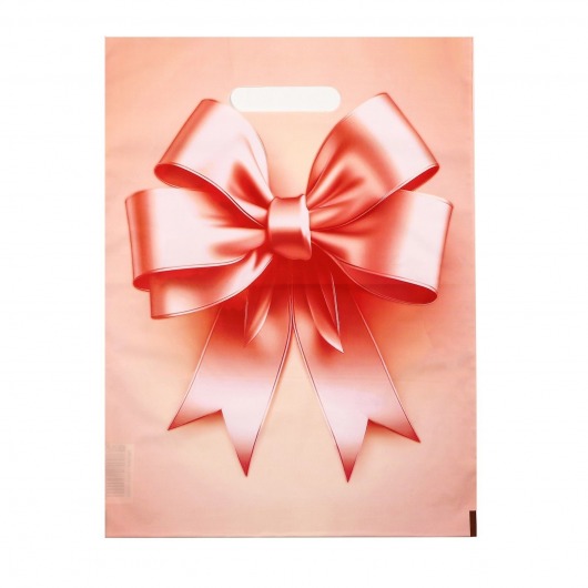 Пакет с принтом в виде банта с вырубной ручкой (30х40 см) - Сима-Ленд - купить с доставкой во Владикавказе