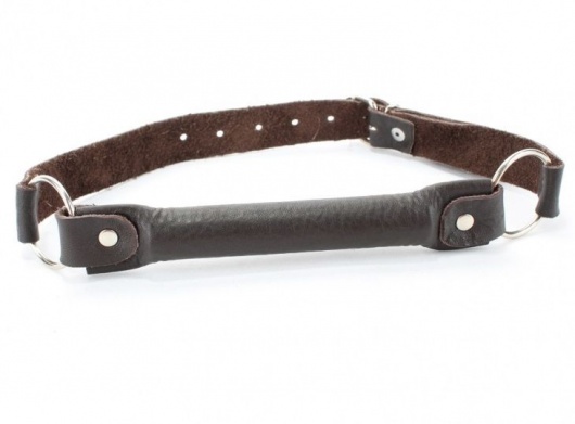 Чёрный кожаный кляп-трензель - БДСМ Арсенал - купить с доставкой во Владикавказе