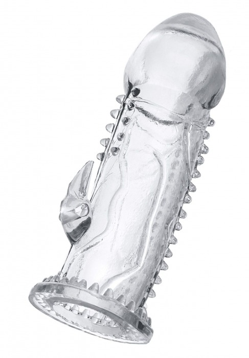 Прозрачная насадка на пенис с шипиками и коготком - 13,5 см. - A-toys - во Владикавказе купить с доставкой