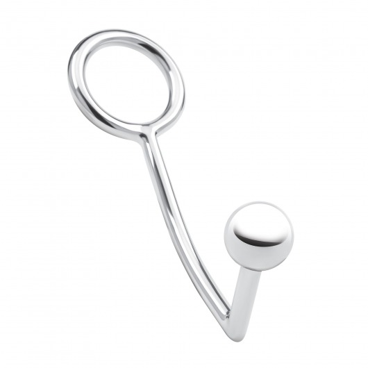 Кольцо на пенис с анальным стимулятором Stainless Steel Anal Hook   Cock Ring - BlueLine - во Владикавказе купить с доставкой