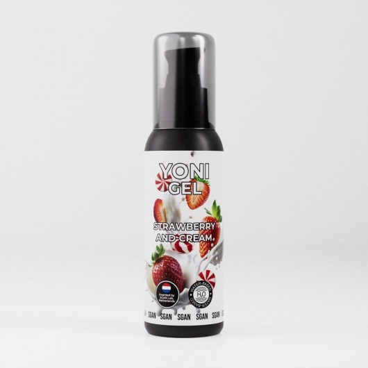 Лубрикант для орального секса SGAN со вкусом клубники со сливками - 100 мл. - SGAN - купить с доставкой во Владикавказе