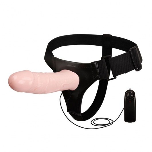 Полый страпон на трусиках с вибрацией и выносным пультом управления - 17 см. - Baile - купить с доставкой во Владикавказе