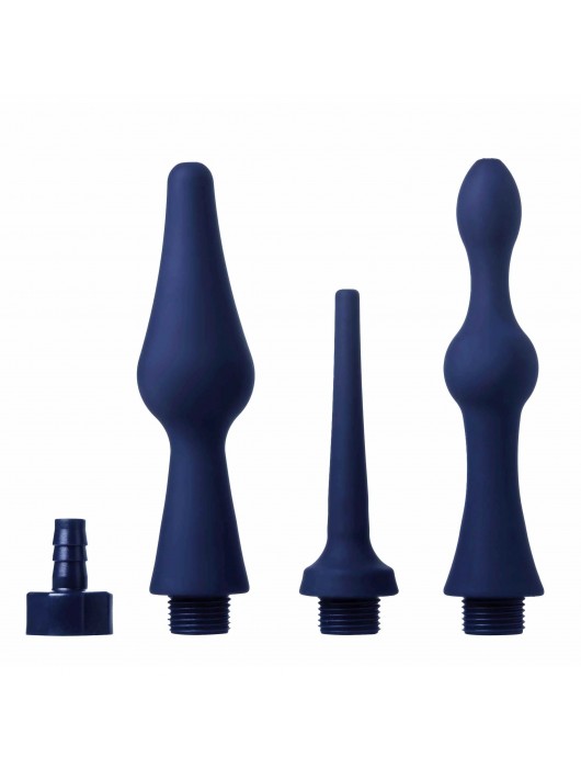 Набор из 3 универсальных насадок для анального душа Universal 3 Piece Silicone Enema Attachment Set - XR Brands - купить с доставкой во Владикавказе