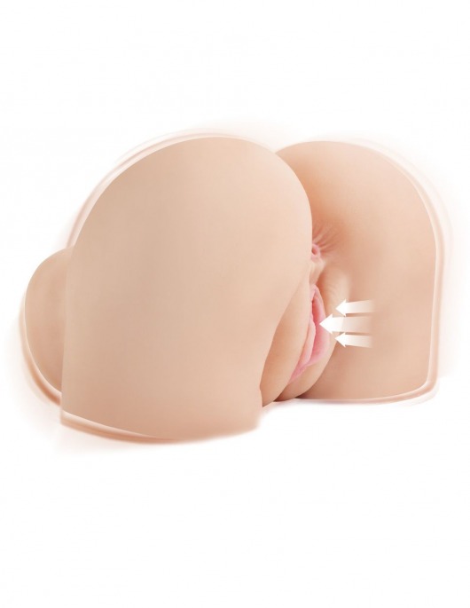 Телесный мастурбатор-полуторс с вибрацией и эффектом всасывания Back That Ass Up - Pipedream - во Владикавказе купить с доставкой