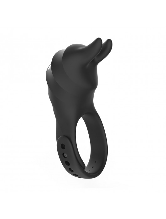 Черное эрекционное кольцо Usagi с ушками и пультом ДУ - BeYourLover - во Владикавказе купить с доставкой