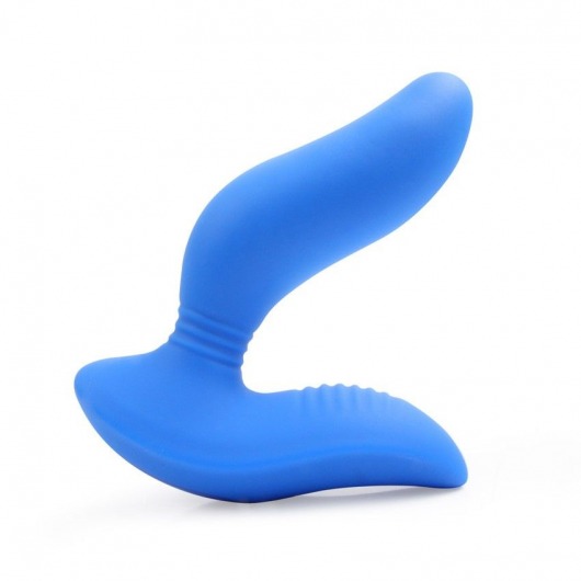 Синий вибромассажер простаты 3,5’’ Curve P-spot Massager - 12 см. - Erokay - во Владикавказе купить с доставкой