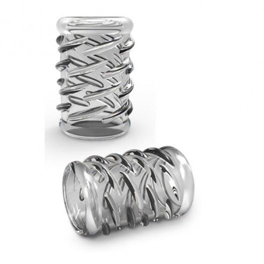 Прозрачная насадка с объёмными чёрточками STAY HARD COCK SLEEVE 06 CLEAR - Blush Novelties - во Владикавказе купить с доставкой