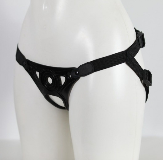 Черный пояс унисекс с коннектором - LOVETOY (А-Полимер) - купить с доставкой во Владикавказе