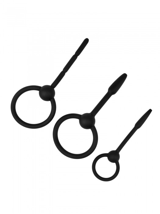 Набор из 3 черных уретральных массажеров Spin - Lola Games - купить с доставкой во Владикавказе
