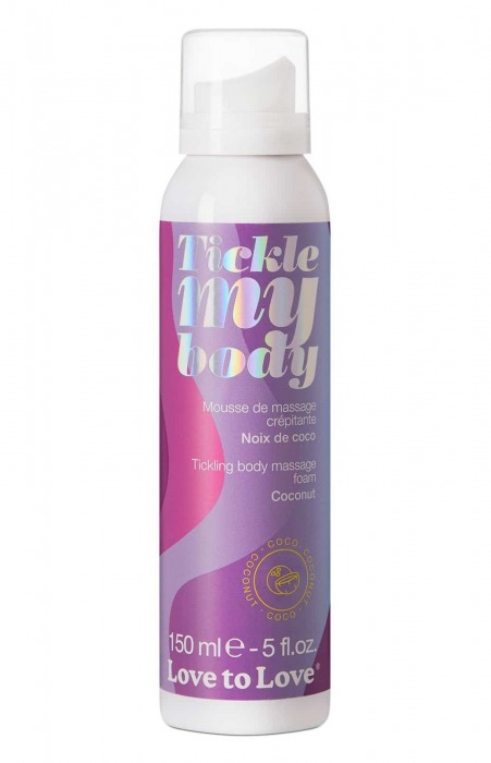 Массажная хрустящая пенка Tickle My Body Coconut с ароматом кокоса - 150 мл. - Love to Love - купить с доставкой во Владикавказе