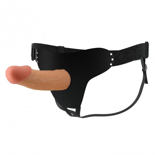 Телесный полый мужской страпон Stark - 17,5 см. - Baile - купить с доставкой во Владикавказе